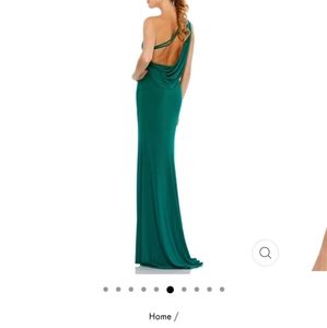 Mac Duggal - draped back stretch back jersey gown - Emerald green - NWT 6